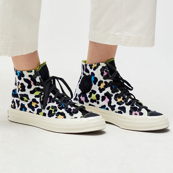 Converse Velvet Rainbow Leopard Chuck Taylor 70 High Top Sneakers size 7.5 - Picture 10 of 10